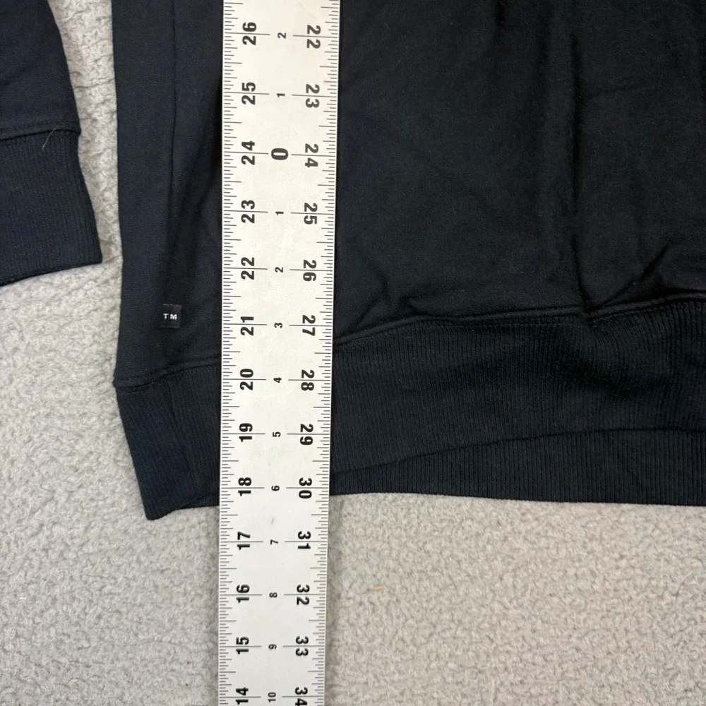 Travis Mathew Mens XL Black Coastal Cloud Fleece Hoodie Drawstring Sweatshirt